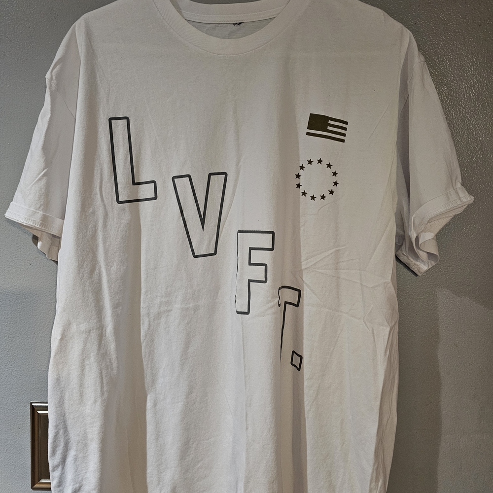 LVFT Men's White Graphic T-Shirt